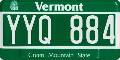 VT license plate YYQ884