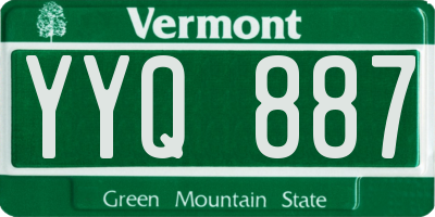 VT license plate YYQ887