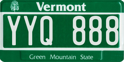 VT license plate YYQ888
