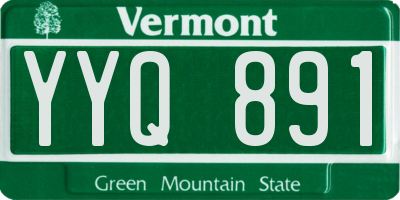 VT license plate YYQ891
