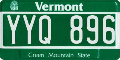 VT license plate YYQ896