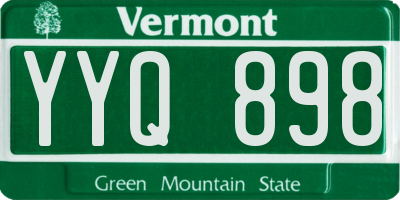 VT license plate YYQ898