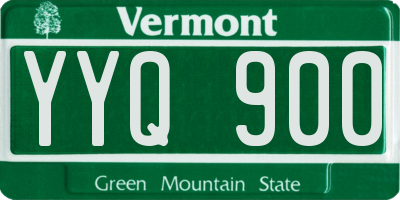 VT license plate YYQ900