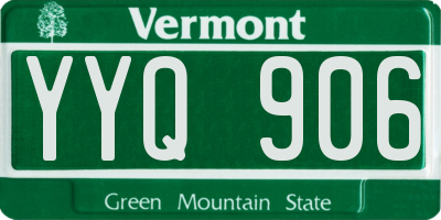 VT license plate YYQ906