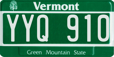 VT license plate YYQ910