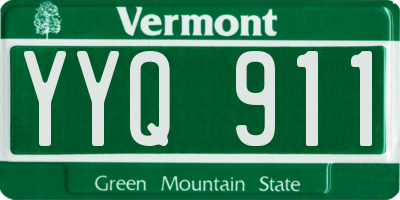 VT license plate YYQ911