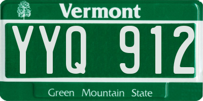 VT license plate YYQ912