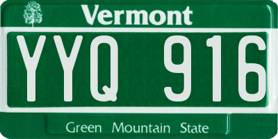 VT license plate YYQ916
