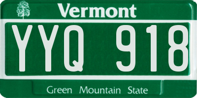 VT license plate YYQ918