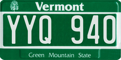 VT license plate YYQ940