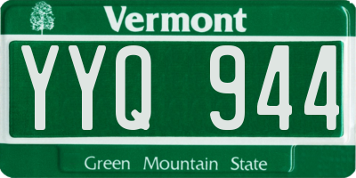 VT license plate YYQ944