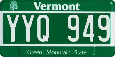 VT license plate YYQ949