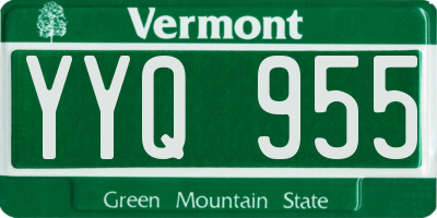 VT license plate YYQ955
