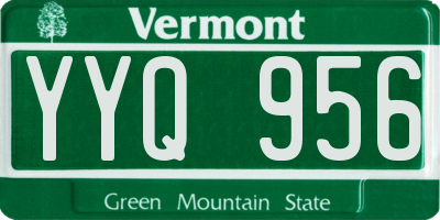 VT license plate YYQ956