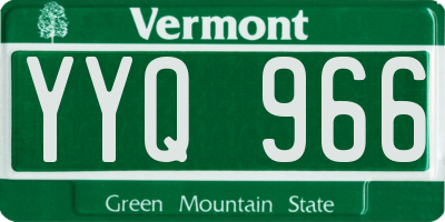 VT license plate YYQ966