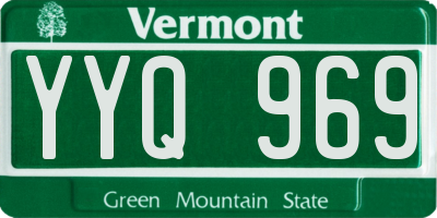 VT license plate YYQ969