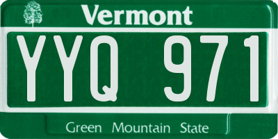 VT license plate YYQ971