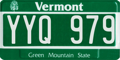 VT license plate YYQ979