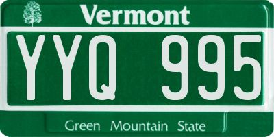 VT license plate YYQ995
