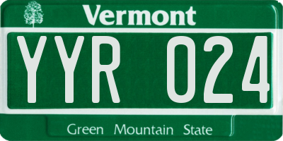 VT license plate YYR024