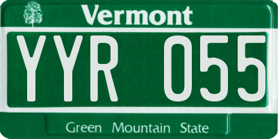 VT license plate YYR055