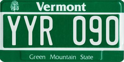 VT license plate YYR090