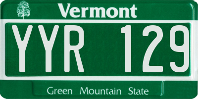 VT license plate YYR129