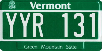 VT license plate YYR131