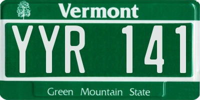 VT license plate YYR141