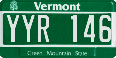 VT license plate YYR146
