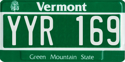 VT license plate YYR169