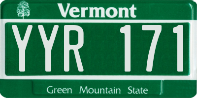 VT license plate YYR171