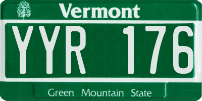 VT license plate YYR176