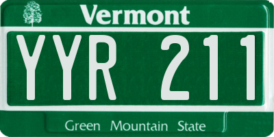VT license plate YYR211