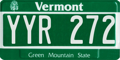 VT license plate YYR272