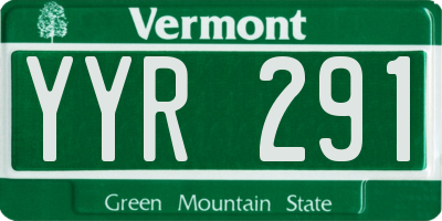 VT license plate YYR291