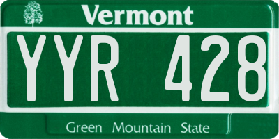 VT license plate YYR428