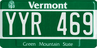 VT license plate YYR469