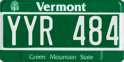VT license plate YYR484