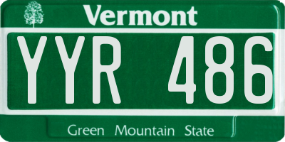 VT license plate YYR486