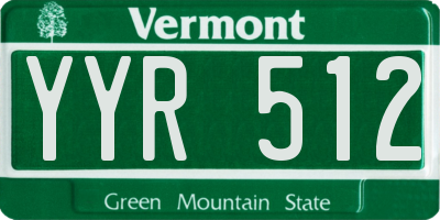 VT license plate YYR512