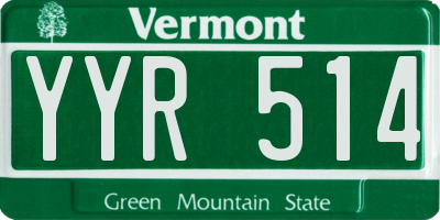 VT license plate YYR514