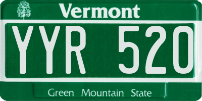 VT license plate YYR520