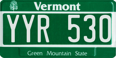 VT license plate YYR530