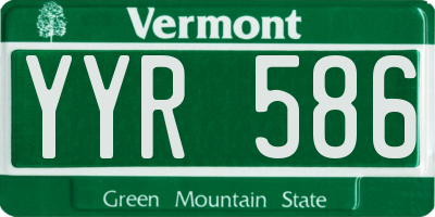 VT license plate YYR586