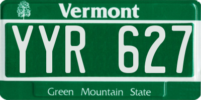 VT license plate YYR627