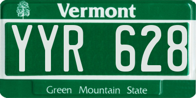VT license plate YYR628