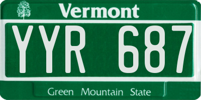 VT license plate YYR687