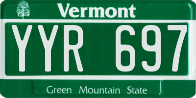 VT license plate YYR697