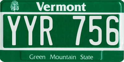 VT license plate YYR756
